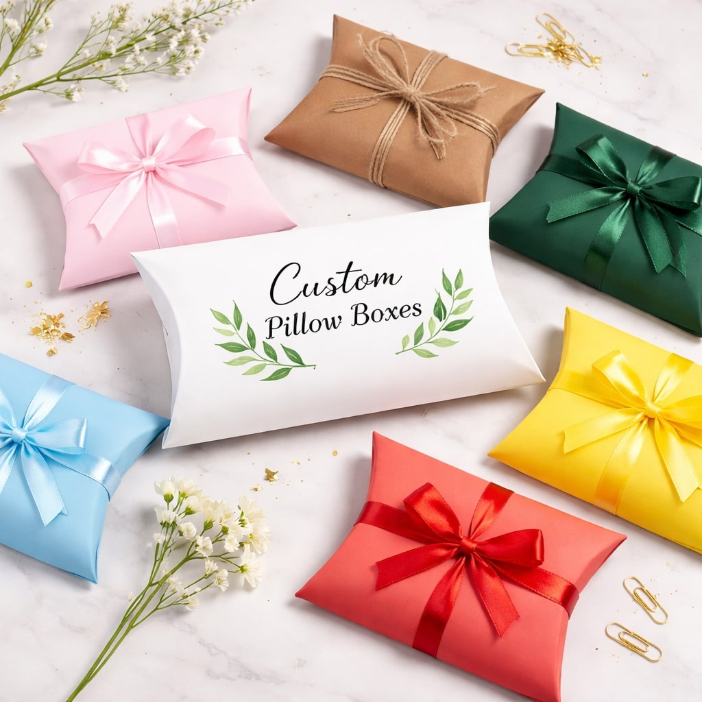 Custom White Pillow Boxes